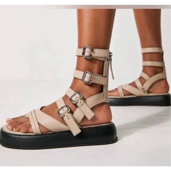 New Free People Jojo Gladiator Sandals Size 37 - Picture 3 of 7